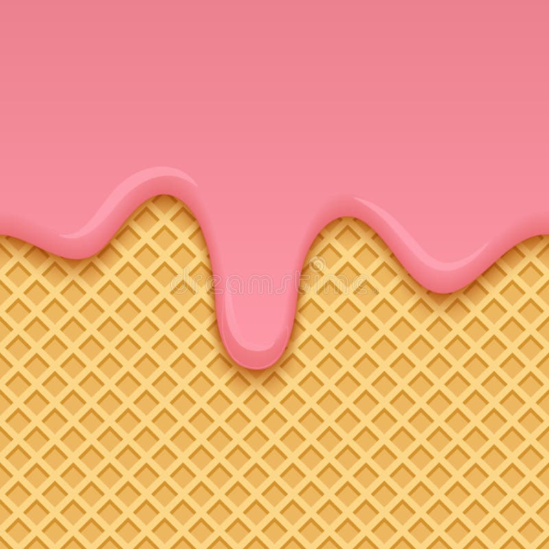 Gelato fuso sul fondo senza cuciture giallo di struttura del wafer royalty illustrazione gratis Gelato fuso sul fondo senza cuciture giallo di struttura del wafer royalty illustrazione gratis