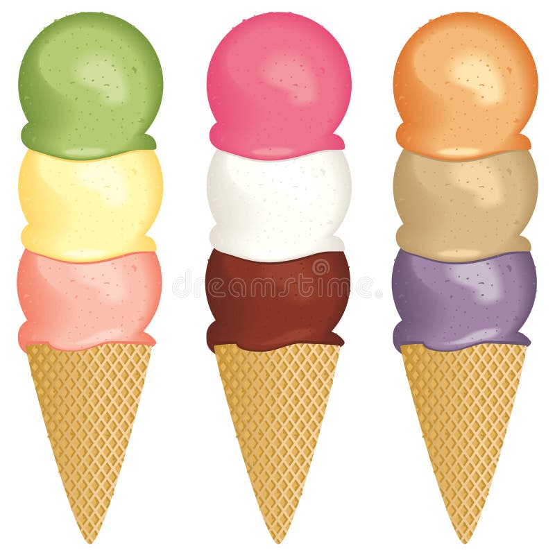 Gelato 3 mestoli illustrazione di stock