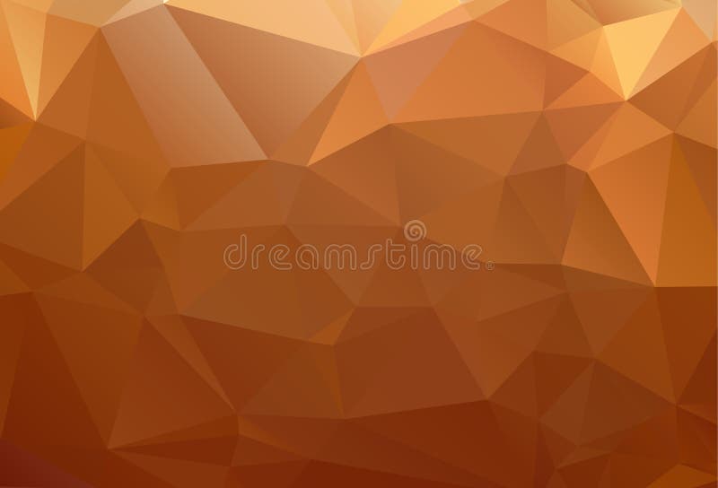 Gelb-orangees braunes abstraktes Hintergrundpolygon