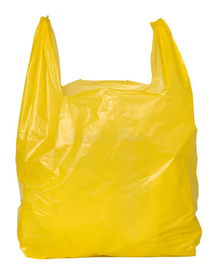 Gelbe Plastiktasche
