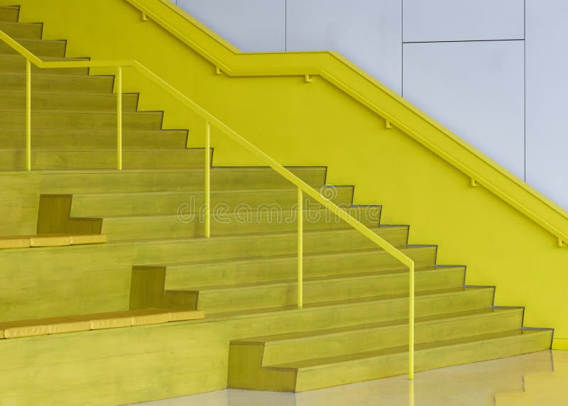 Gelbe Treppe in der Hunt Library stockfoto Gelbe Treppe in der Hunt Library stockfoto