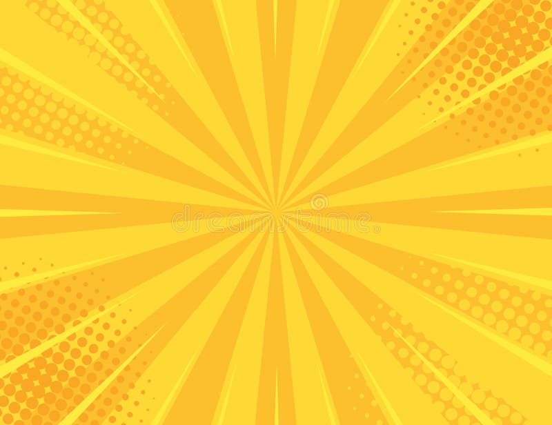 Gelber Retro- Weinlesearthintergrund mit Sonne strahlt Vektorillustration aus lizenzfreie abbildung
