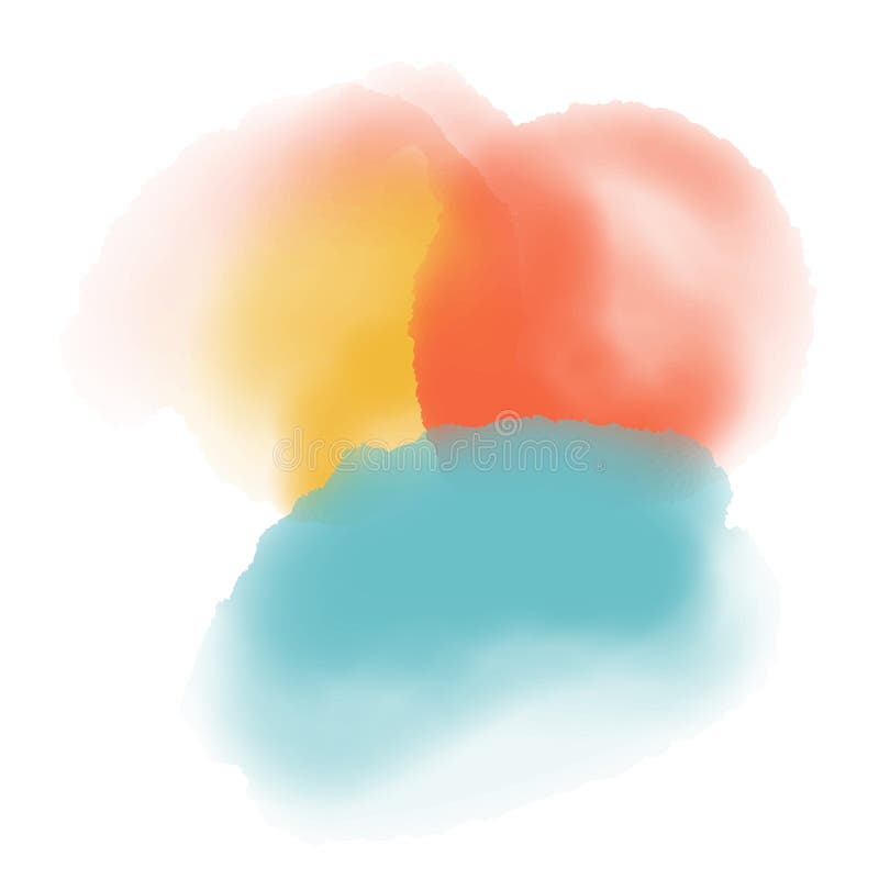 Gelber roter und blauer Aquarellhintergrund vektor abbildung Gelber roter und blauer Aquarellhintergrund vektor abbildung