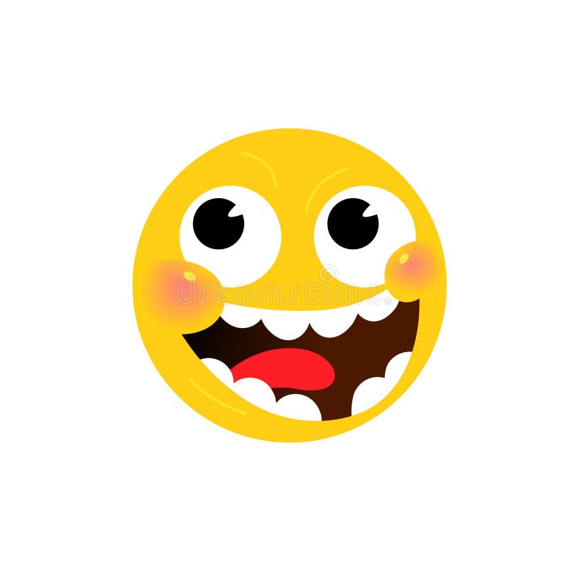 Gelber Rundkopf, Gesicht Vektor Flache Illustration des stilisierten menschlichen Gesichtes Rundes Zeichen Nettes emoji Das Symbo vektor abbildung Gelber Rundkopf, Gesicht Vektor Flache Illustration des stilisierten menschlichen Gesichtes Rundes Zeichen Nettes emoji Das Symbo vektor abbildung