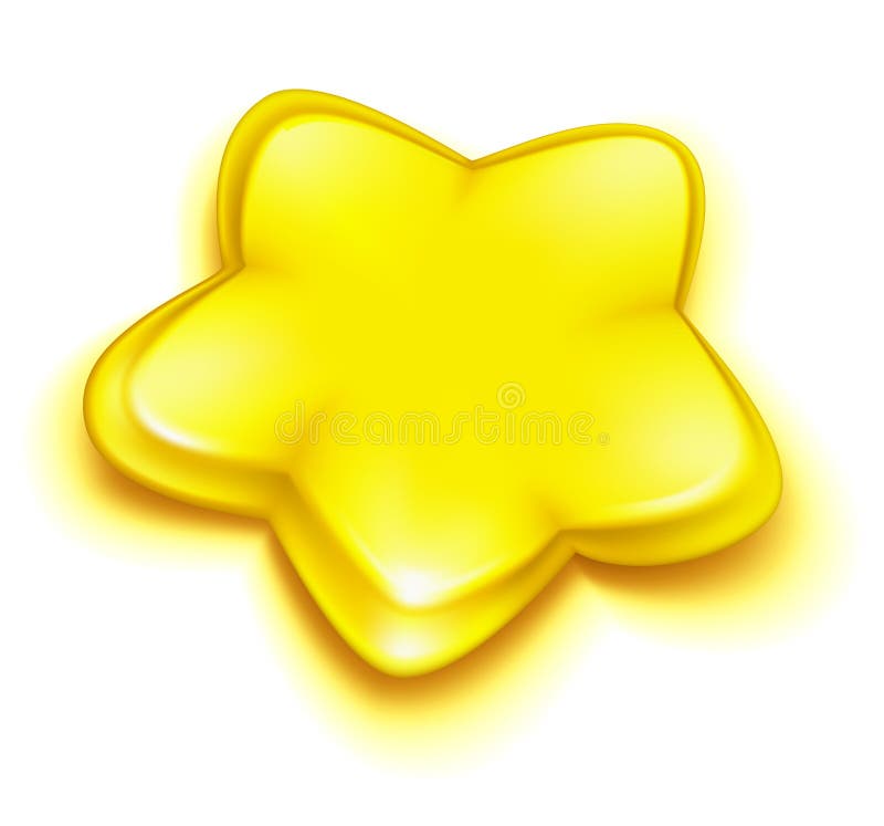 Gelber Stern vektor abbildung. Illustration von zeichnung - 10805319