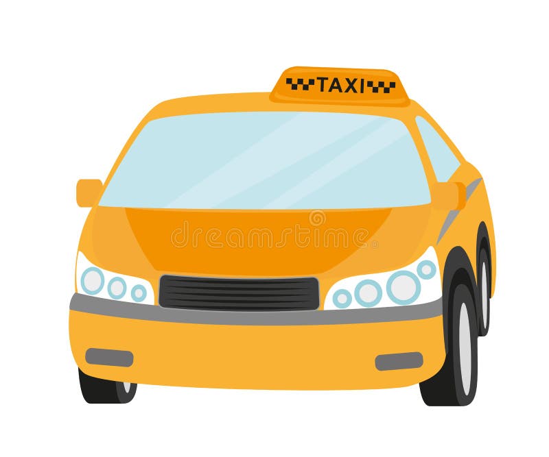 Taxi gelbes Auto Taxi isoliert auf weißem Hintergrund 2980571 Vektor Kunst  bei Vecteezy