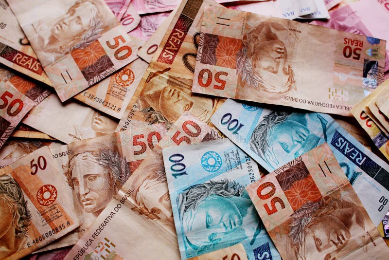 Geld Brasilien lizenzfreie stockbilder Geld Brasilien lizenzfreie stockbilder