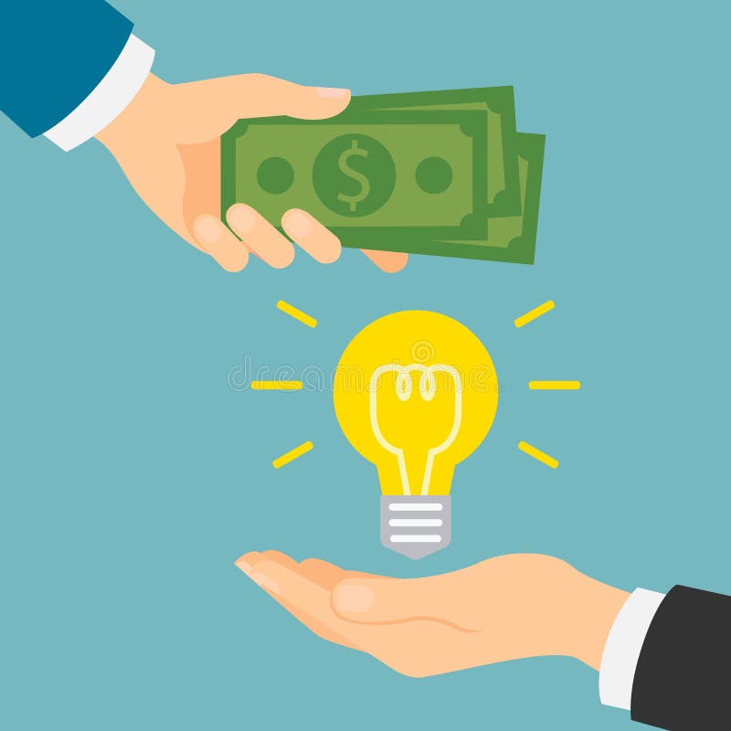 Geld für Idee vektor abbildung Geld für Idee vektor abbildung