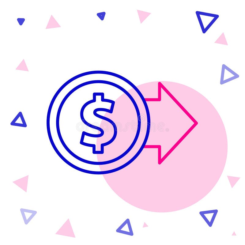Geld met een dollarsymbool geïsoleerd op witte achtergrond. bancaire valutamodel. kassymbool. kleurrijk
