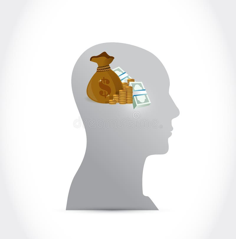 Geld op mijn de illustratieontwerp van het meningsconcept vector illustratie Geld op mijn de illustratieontwerp van het meningsconcept vector illustratie