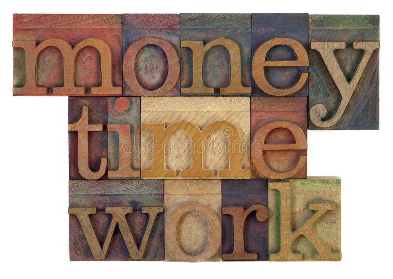 Geld, Zeit und Arbeit lizenzfreies stockbild Geld, Zeit und Arbeit lizenzfreies stockbild