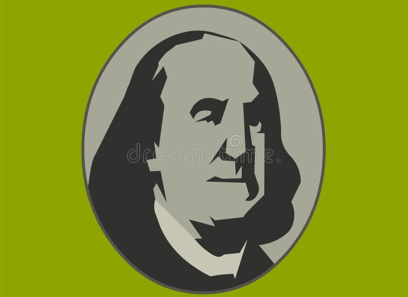 vector portrait of Benjamin Franklin. vector portrait of Benjamin Franklin