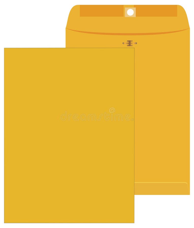 Gele envelop vector illustratie Gele envelop vector illustratie