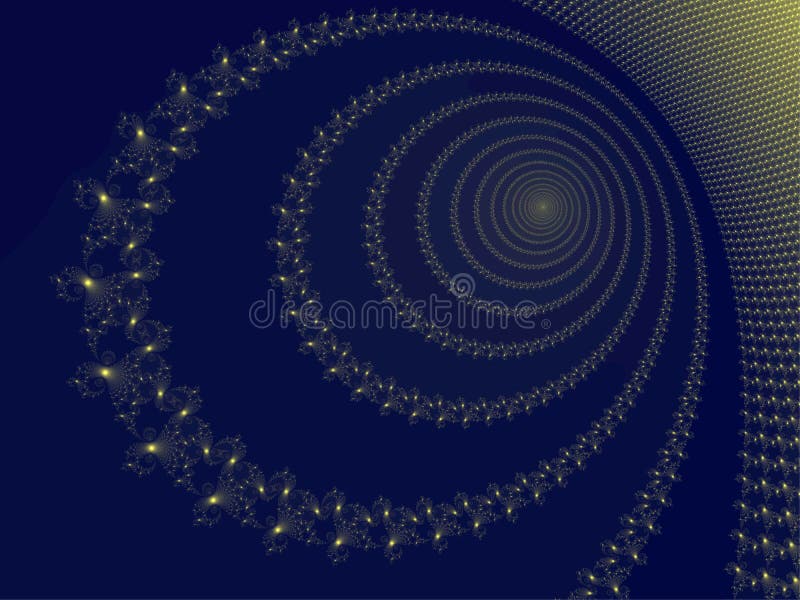 Gele Fractal Spiraal royalty-vrije illustratie Gele Fractal Spiraal royalty-vrije illustratie