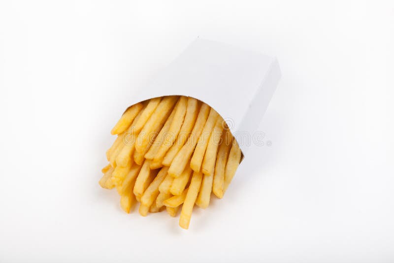 Gele frieten stock foto's