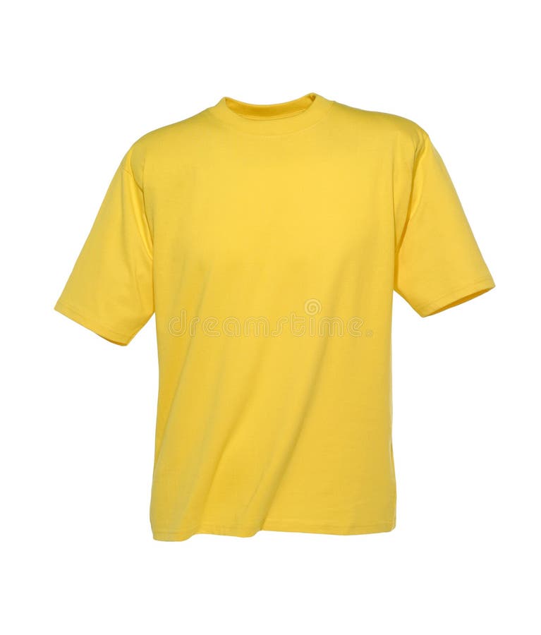 Vroeg Beroemdheid partitie Gele t-shirt stock afbeelding. Image of dynamisch, kleren - 30784979