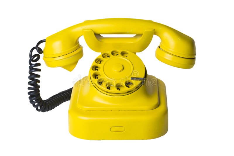 Gele telefoon (inbegrepen weg) stock afbeeldingen Gele telefoon (inbegrepen weg) stock afbeeldingen