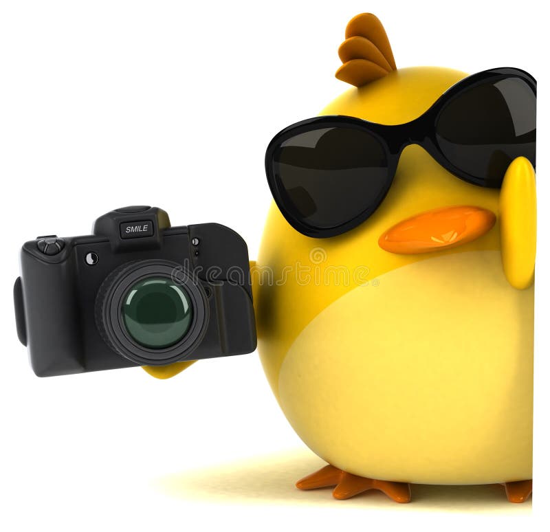 Gele vogel - 3D-illustratie royalty-vrije illustratie