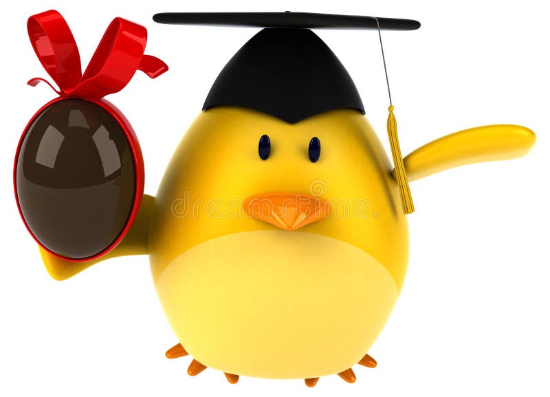 Gele vogel - 3D-illustratie vector illustratie