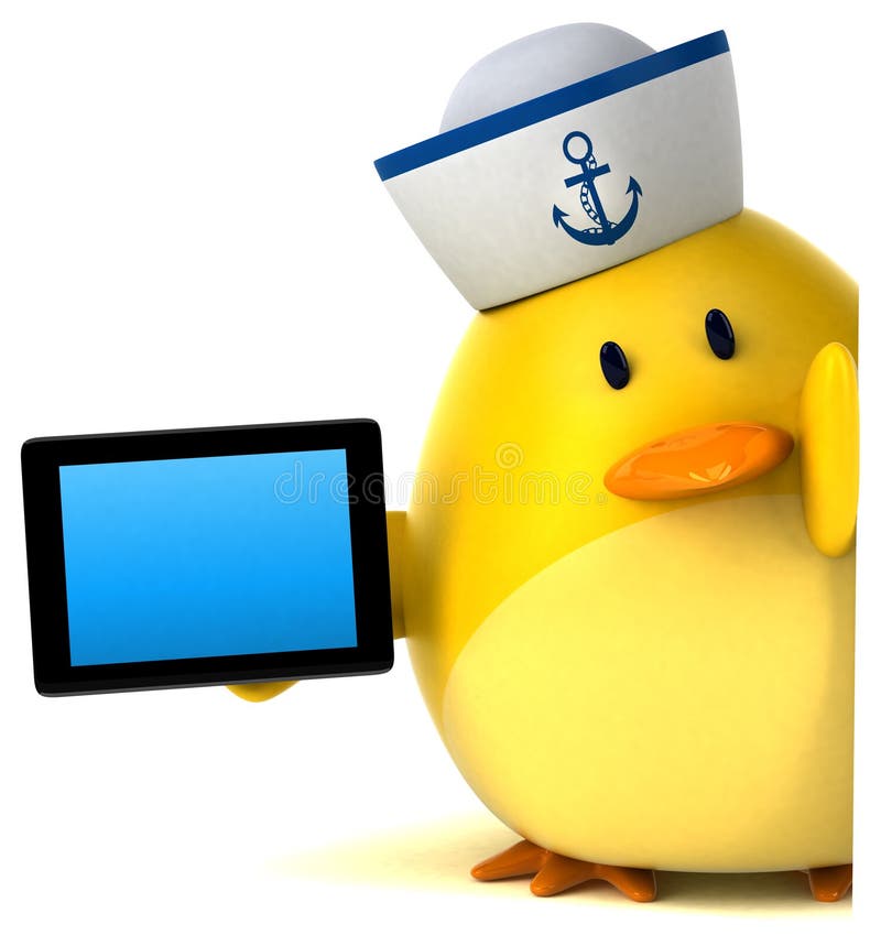 Gele vogel - 3D-illustratie royalty-vrije illustratie