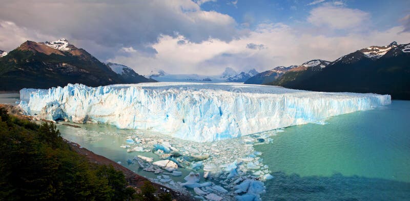 Geleira no Patagonia, Ámérica do Sul de Perito Moreno