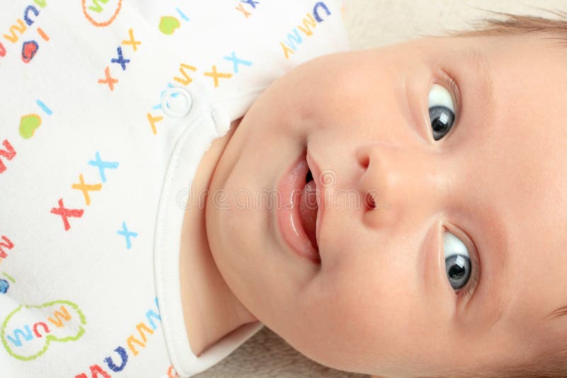 Gelukkig babygezicht stock afbeeldingen Gelukkig babygezicht stock afbeeldingen