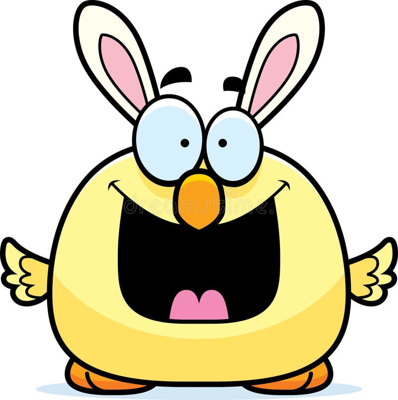 Gelukkig Beeldverhaal Pasen Bunny Chick stock illustratie Gelukkig Beeldverhaal Pasen Bunny Chick stock illustratie