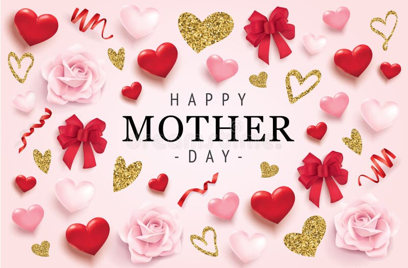 Ontwerp voor een Moederdag wenskaart stock illustratie