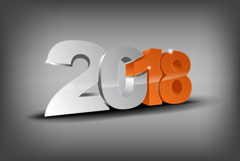 Gelukkig nieuw jaar 2018 stock illustratie Gelukkig nieuw jaar 2018 stock illustratie