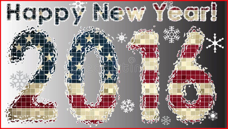 Gelukkig Nieuwjaar 2016 stock illustratie Gelukkig Nieuwjaar 2016 stock illustratie