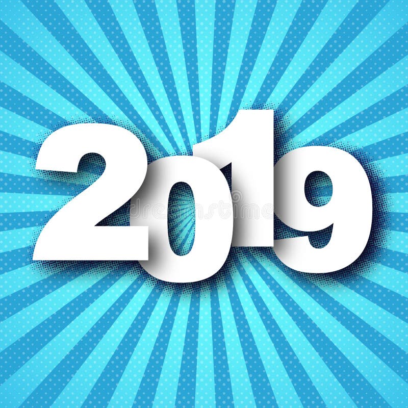 2019 Gelukkig Nieuwjaar Vector illustratie vector illustratie