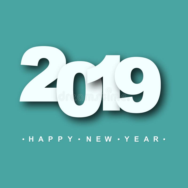 2019 Gelukkig Nieuwjaar Vector illustratie vector illustratie