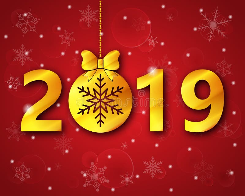 2019 Gelukkig Nieuwjaar Vector illustratie vector illustratie