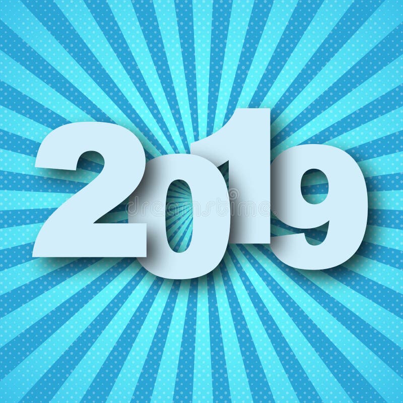 2019 Gelukkig Nieuwjaar Vector illustratie stock illustratie