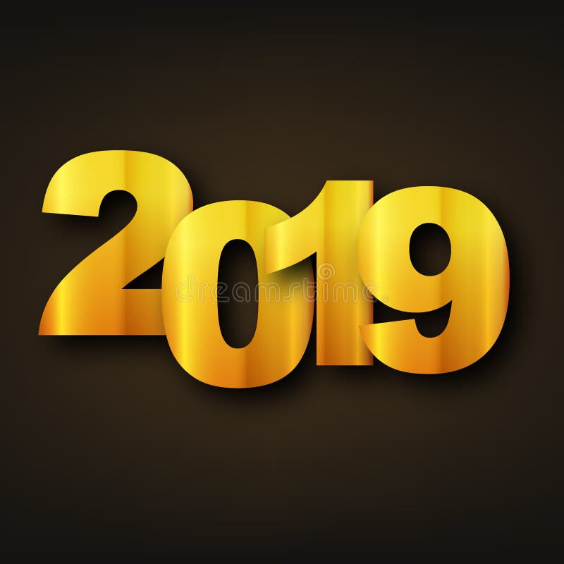 2019 Gelukkig Nieuwjaar Vector illustratie royalty-vrije illustratie