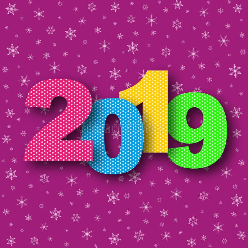 2019 Gelukkig Nieuwjaar Vector illustratie stock illustratie
