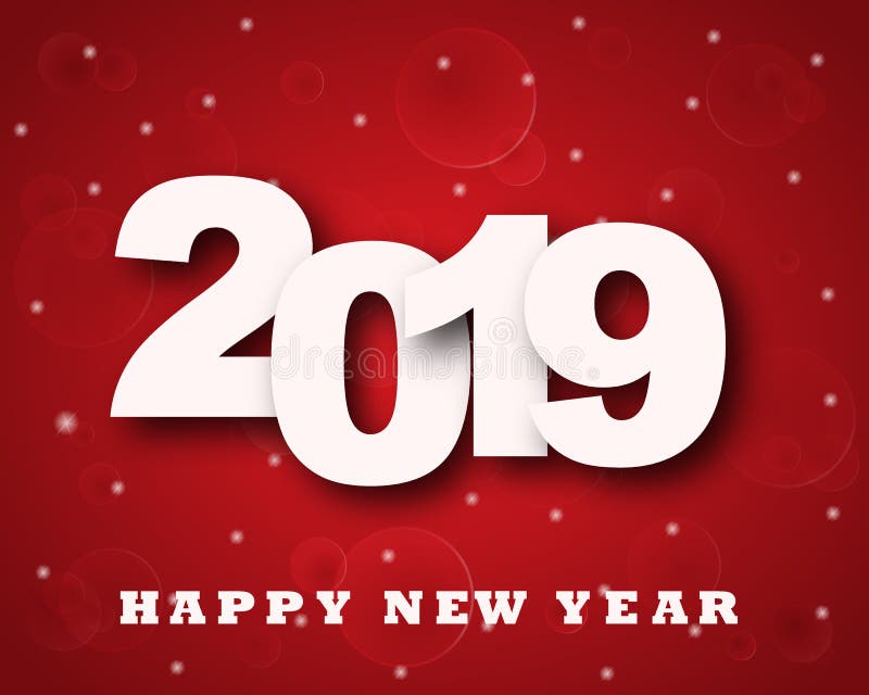 2019 Gelukkig Nieuwjaar Vector illustratie vector illustratie