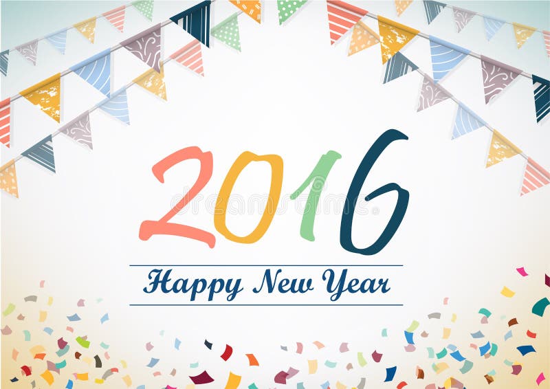 Happy New Year 2016 vector text design. Happy New Year 2016 vector text design