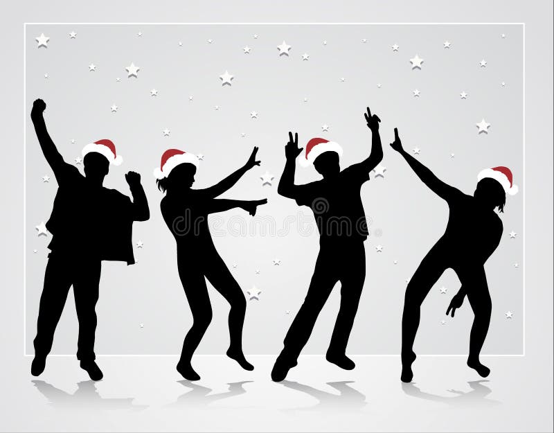 Gelukkige dansende mensen stock illustratie Gelukkige dansende mensen stock illustratie