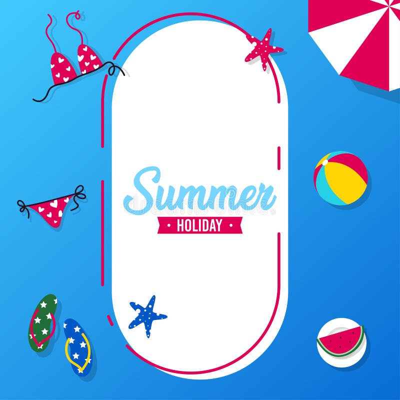 Gelukkige de zomervakantie in de strandillustratie Tropische vakantie in de zomerillustratie vector illustratie Gelukkige de zomervakantie in de strandillustratie Tropische vakantie in de zomerillustratie vector illustratie