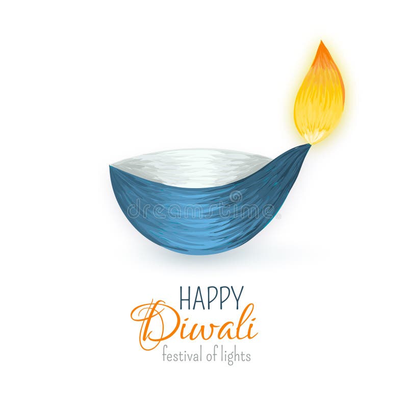 Gelukkige Diwali Indische diya Festival van lichten en branden vector illustratie Gelukkige Diwali Indische diya Festival van lichten en branden vector illustratie