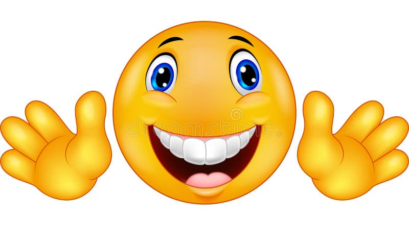 Gelukkige emoticonsmiley royalty-vrije illustratie Gelukkige emoticonsmiley royalty-vrije illustratie