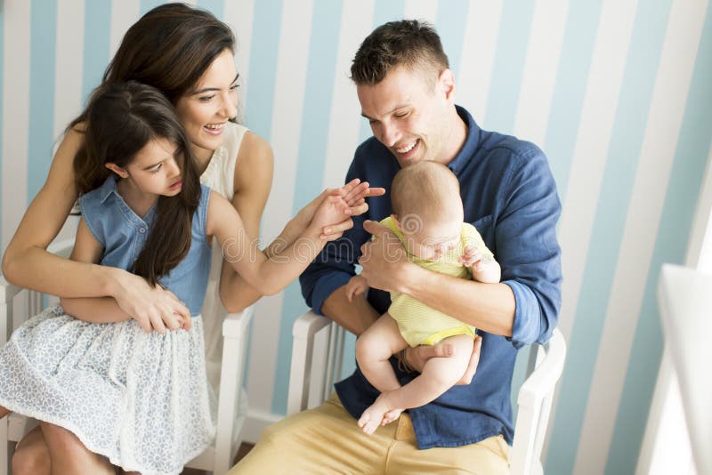 Gelukkige Familie stock foto's