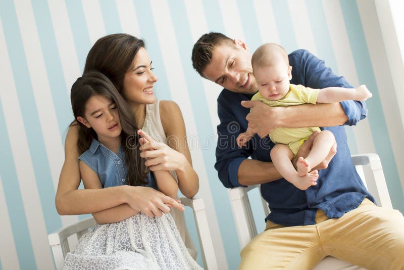 Gelukkige Familie stock afbeeldingen