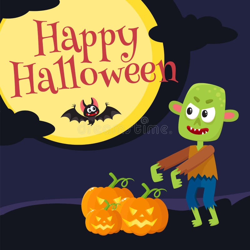 Gelukkige Halloween-groetkaart, affiche, bannerontwerp met kokende ketel royalty-vrije illustratie Gelukkige Halloween-groetkaart, affiche, bannerontwerp met kokende ketel royalty-vrije illustratie