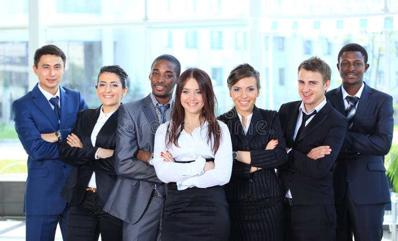 Gelukkige jonge zakenvrouw royalty-vrije stock afbeeldingen