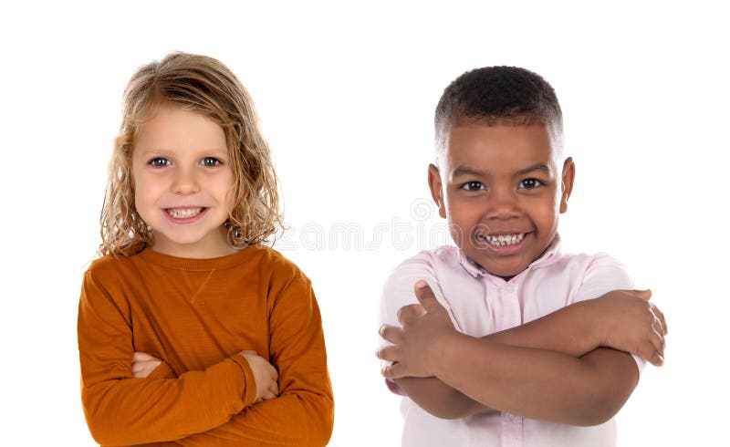 Gelukkige kinderen die camera bekijken royalty-vrije stock foto's Gelukkige kinderen die camera bekijken royalty-vrije stock foto's
