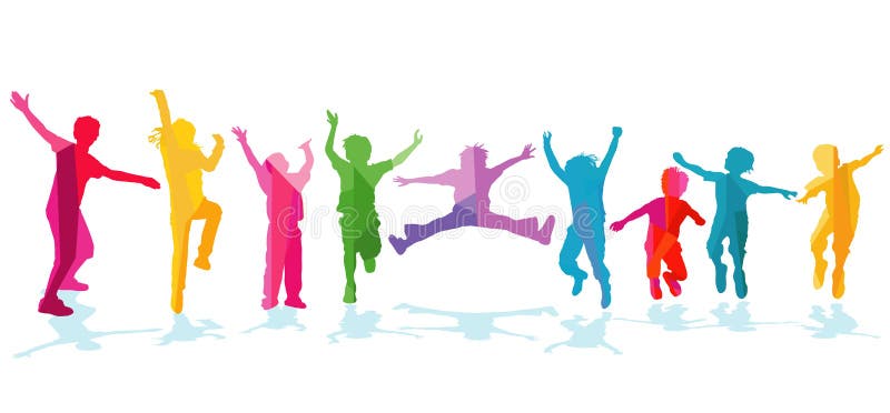 Gelukkige Kinderen Juichen En Juichen Vector Illustratie - Illustration Of Lessen, Onderwijs: 196762716