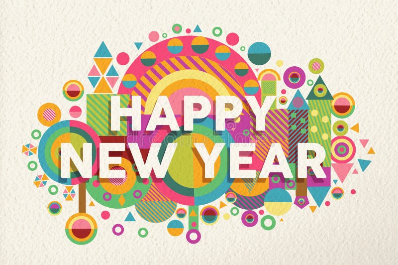 Gelukkige nieuwe de illustratieaffiche van het jaar 2015 citaat stock illustratie Gelukkige nieuwe de illustratieaffiche van het jaar 2015 citaat stock illustratie
