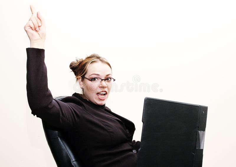Download Gelukkige onderneemster stock afbeelding. Afbeelding bestaande uit businesswomen - 25419